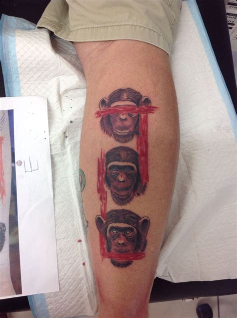 hear no evil monkey tattoo|Three Wise Monkeys Tattoo Design: Meanings And Origin